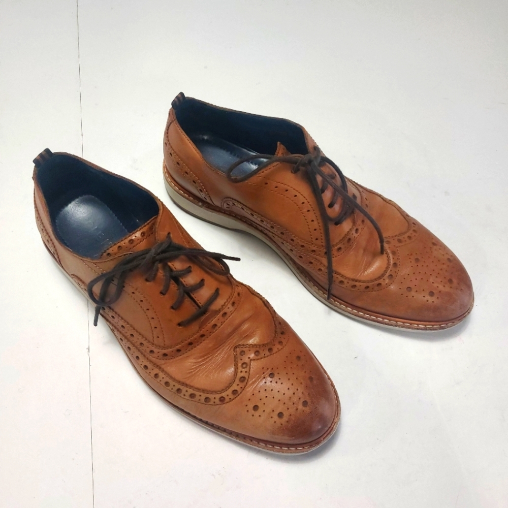Classic Brown Leather Men's Brogues by COLE HAAN Size 9.5M